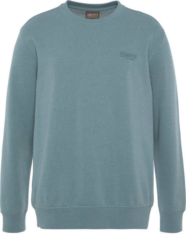 Man's World Sweatshirt Lange mouwen basic-stijl effen ronde hals