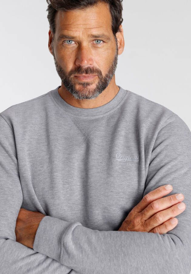 Man's World Sweatshirt Lange mouwen basic-stijl effen ronde hals