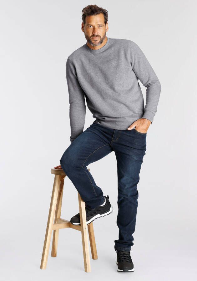 Man's World Sweatshirt Lange mouwen basic-stijl effen ronde hals