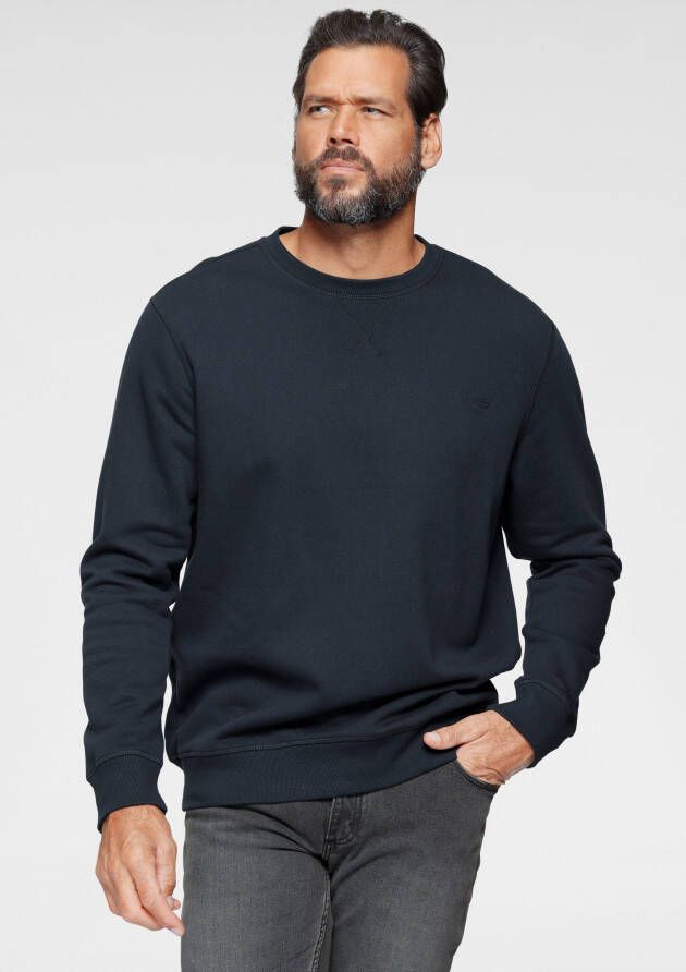 Man's World Sweatshirt Lange mouwen basic-stijl effen ronde hals