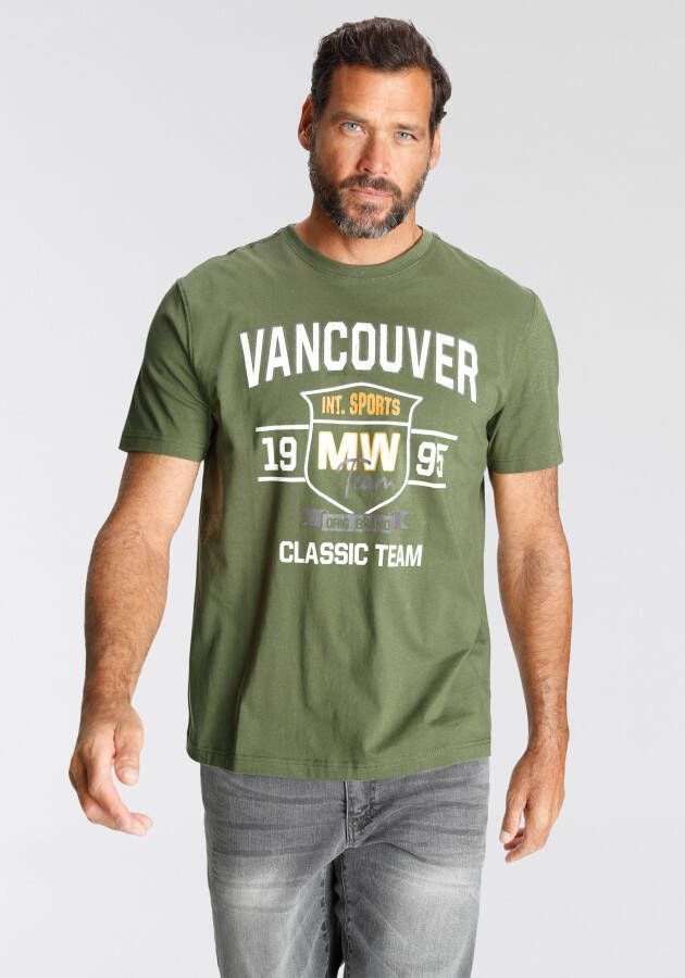 Man's World T-shirt Korte mouwen bedrukt ronde hals van katoen