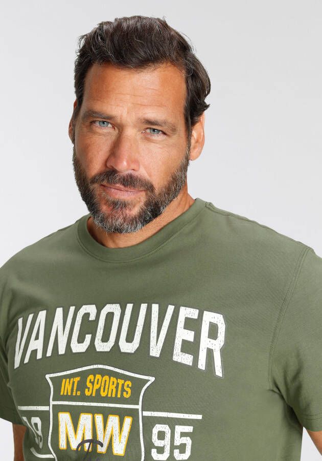 Man's World T-shirt Korte mouwen bedrukt ronde hals van katoen
