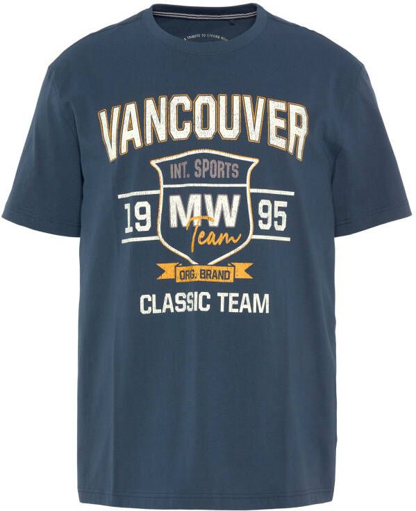 Man's World T-shirt Korte mouwen bedrukt ronde hals van katoen
