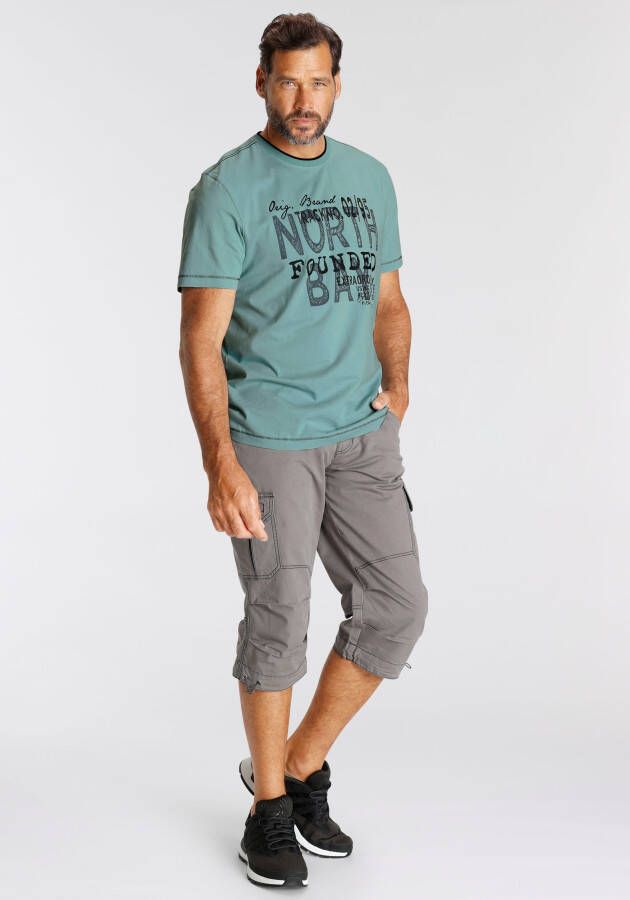 Man's World T-shirt Korte mouw casual pasvorm met coole print ronde hals