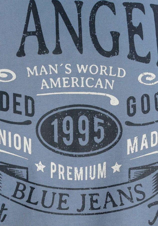Man's World T-shirt Korte mouwen met print ronde hals van katoen