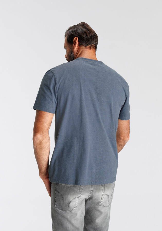 Man's World T-shirt Korte mouwen gemêleerd ronde hals van single jersey