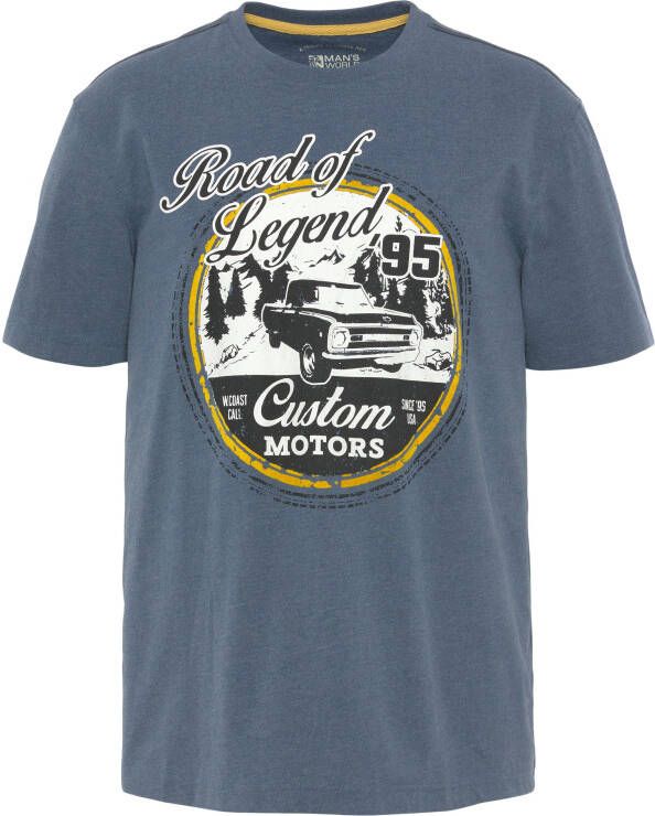 Man's World T-shirt Korte mouwen gemêleerd ronde hals van single jersey