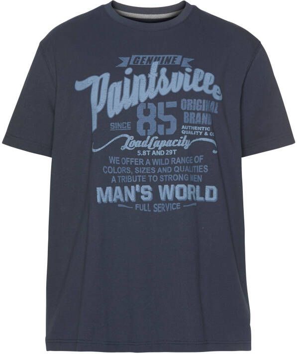 Man's World T-shirt Korte mouwen met stijlvolle print ronde hals van katoen