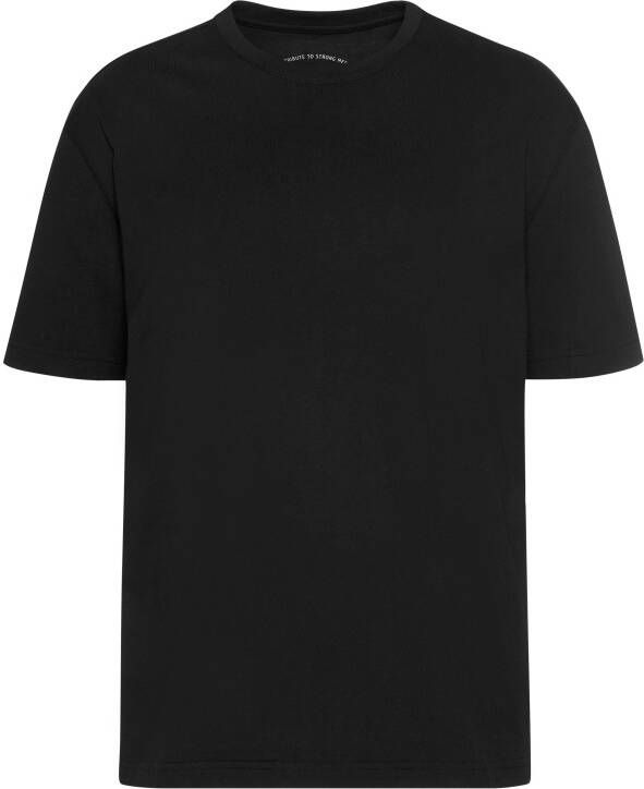 Man's World Shirt met ronde hals Korte mouwen regular fit effen ronde hals van katoen (5-delig Set van 5)