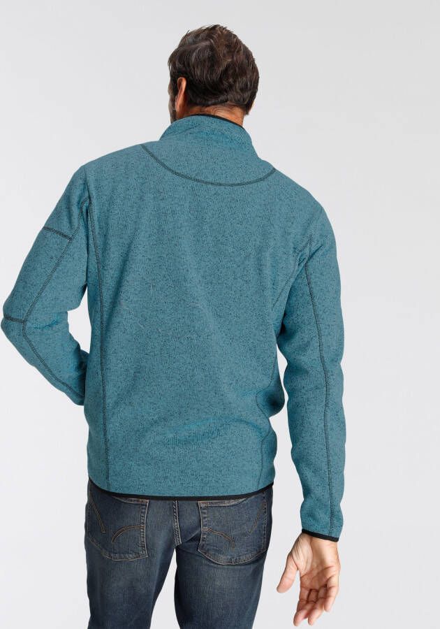 Man's World Gebreid fleecejack voor de overgangsperiode met ritszakken met opstaande kraag