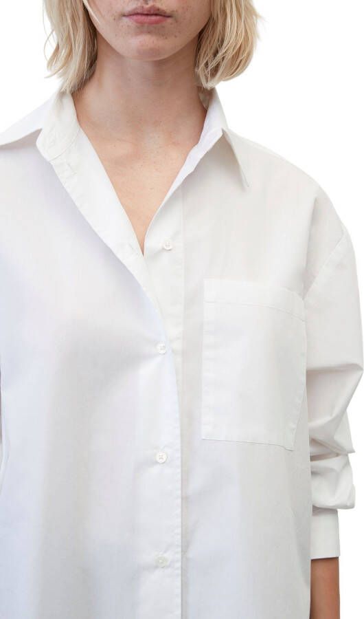 Marc O'Polo Blouse met lange mouwen Blouse long sleeve kent collar patched pocket solid