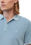 Marc O'Polo Short sleeve polo shirt in piqué fabric Blauw Heren - Thumbnail 9