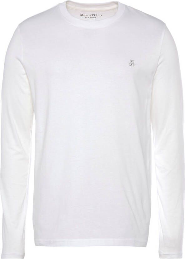 Marc O'Polo Shirt met lange mouwen met subtiele logo-print aan de voorkant