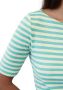 Marc O'Polo gestreept T-shirt turquoise wit - Thumbnail 5