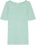 Marc O'Polo gestreept T-shirt turquoise wit - Thumbnail 7