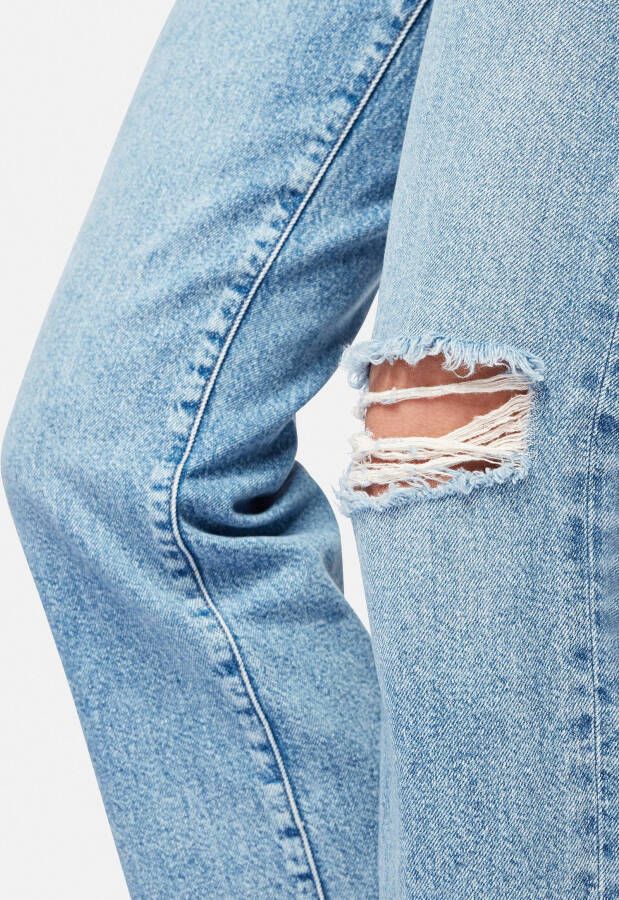 Mavi Jeans Straight jeans Barcelona met gerafelde rand onder aan de pijpen