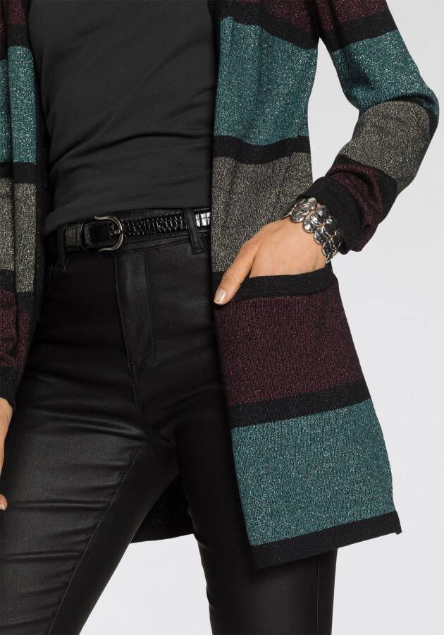 Melrose Lang vest van zacht glittergaren