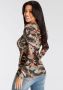 Melrose Shirt met lange mouwen lange mouwen getailleerd effen diepe ronde hals - Thumbnail 3