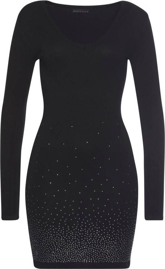 Melrose Gebreide jurk voor elegante gelegenheden mini-lengte feminin gesneden