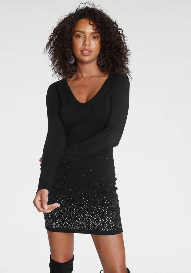 Melrose Gebreide jurk voor elegante gelegenheden mini-lengte feminin gesneden