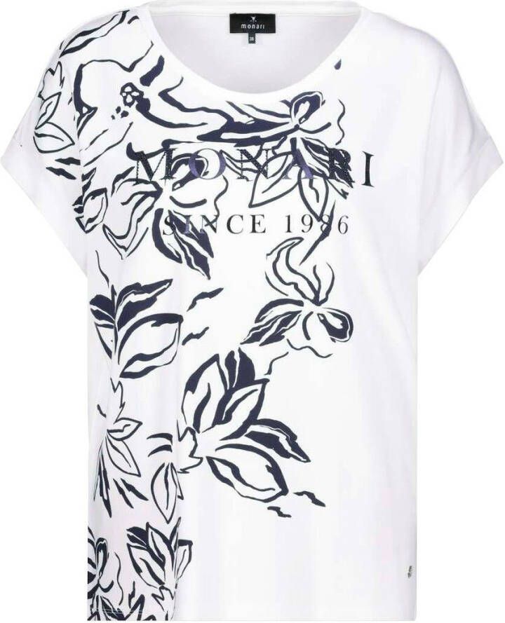 Monari Shirt met ronde hals met bloemenprint