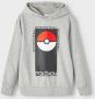 Name it KIDS Pokemon hoodie NKMJALTE met printopdruk grijs melange Sweater 134 140 - Thumbnail 6