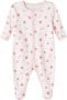 Name it BABY pyjama NBFNIGHTSUIT set van 2 roze wit Onesie Meisjes Biologisch katoen Ronde hals 62 - Thumbnail 2