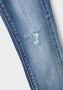 Name it KIDS skinny jeans NKFPOLLY medium blue denim Blauw 134 - Thumbnail 4