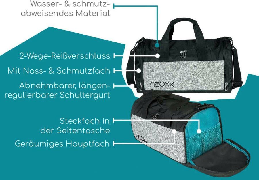 neoxx Sporttas Champ Wool the World gedeeltelijk uit gerecycled materiaal