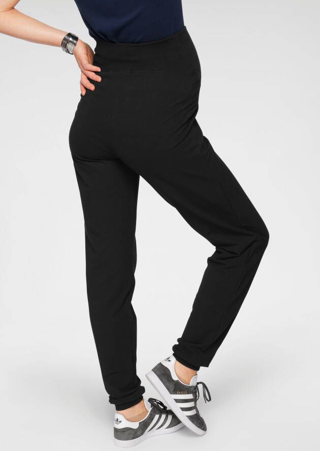 Neun Monate Zwangerschaps-sweatbroek met band met brede ribboorden