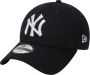 New era 9Forty Youth NY pet donkerblauw wit Polyester Logo - Thumbnail 1