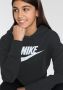 Nike Sportswear Club French Terry Cropped Hoodie Hoodies Kleding black white maat: XS beschikbare maaten:XS - Thumbnail 6