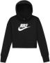 Nike Sportswear Club French Terry Cropped Hoodie Hoodies Kleding black white maat: XS beschikbare maaten:XS - Thumbnail 11