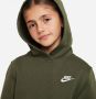 Nike Hoodie voor kids Sportswear Club Fleece Cargo Khaki White Cargo Khaki White - Thumbnail 2