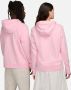 Nike Hoodie voor dames Sportswear Club Fleece Medium Soft Pink White- Dames Medium Soft Pink White - Thumbnail 4
