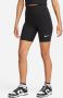 Nike Sportswear Classics High-rise 8in Biker-shorts Sportshorts Dames black sail maat: S beschikbare maaten:S - Thumbnail 2