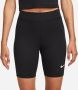 Nike Sportswear Classics High-rise 8in Biker-shorts Sportshorts Dames black sail maat: S beschikbare maaten:S - Thumbnail 3