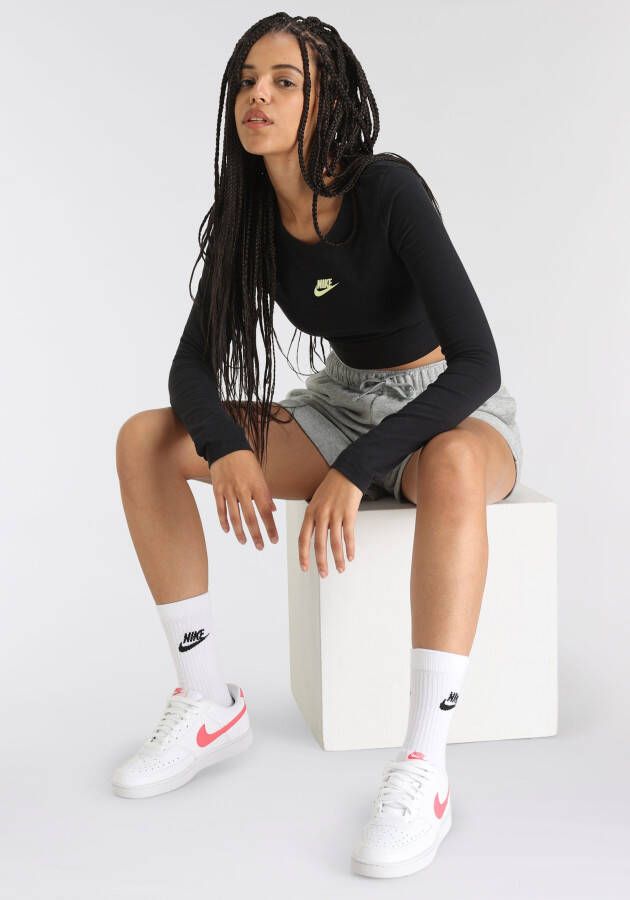 Nike Sportswear Shirt met lange mouwen W NSW LS CROP TOP DNC