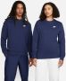 Nike sportswear club crew sweater blauw heren - Thumbnail 4