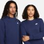 Nike sportswear club crew sweater blauw heren - Thumbnail 7