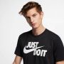 Nike Tee Just Do It Swoosh T-shirts Kleding black white maat: S beschikbare maaten:S M L - Thumbnail 13