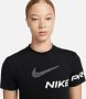 Nike Trainingsshirt Pro Dri-FIT Women's Short Sleeve Cropped Graphic Top - Thumbnail 4