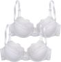 Nuance Beugel-bh met mooie borduurkant dessous (Set van 2) - Thumbnail 2