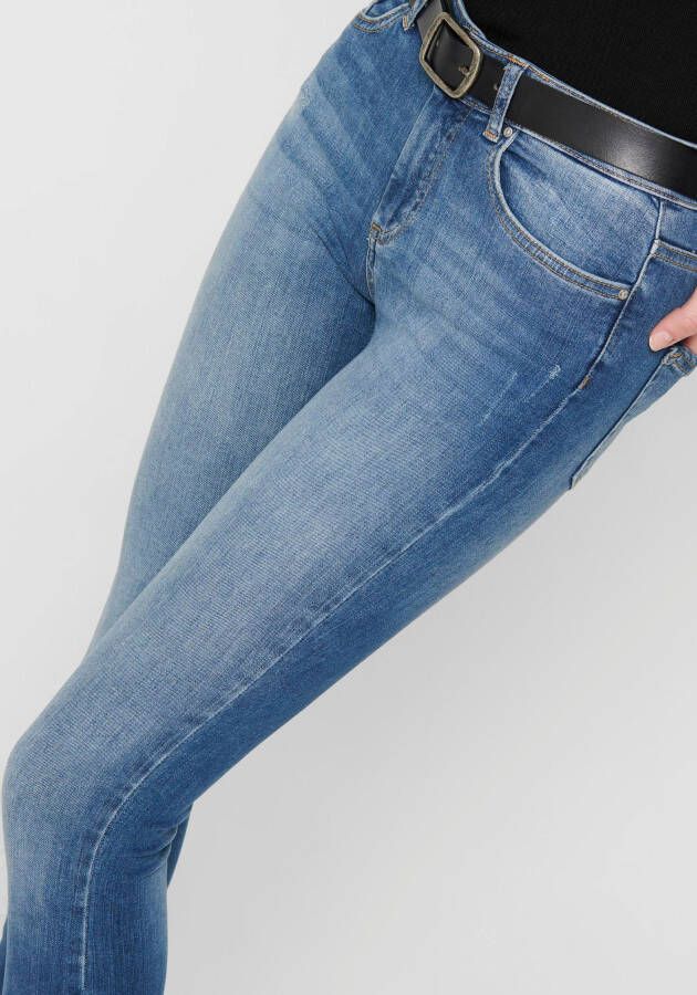 Only Ankle jeans Blush gerafelde zomen