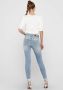 Only Ankle jeans ONLBLUSH MID SK ANK RAW met iets gerafelde voetzoom - Thumbnail 10