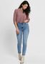 ONLY cropped high waist straight fit jeans ONLEMILY denim medium blue regular - Thumbnail 6
