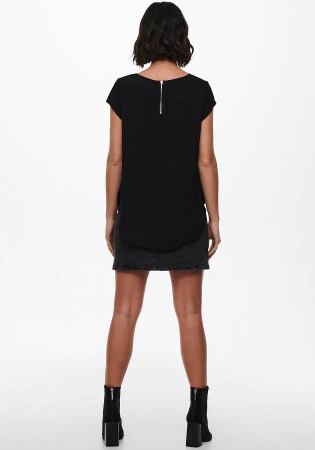 Only Blouse met korte mouwen ONLVIC S S SOLID TOP NOOS PTM