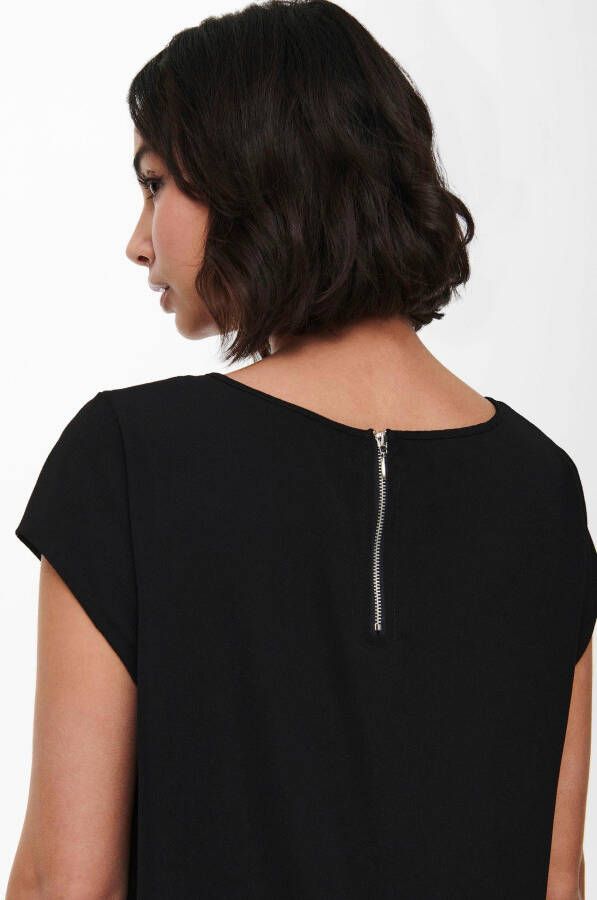 Only Blouse met korte mouwen ONLVIC S S SOLID TOP NOOS PTM