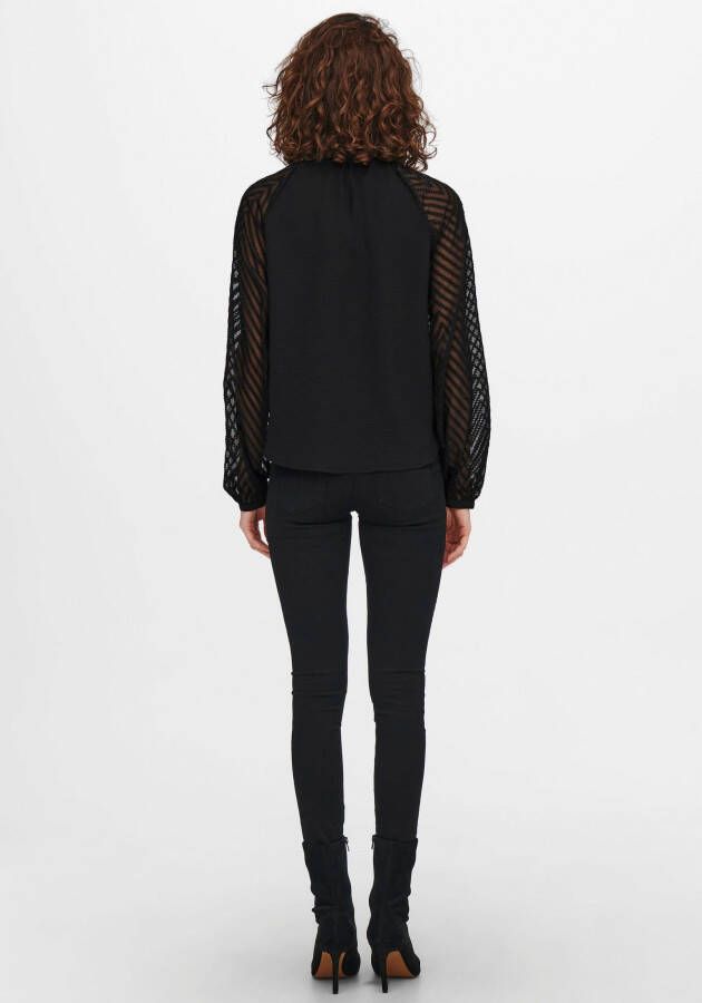 Only Blouse met lange mouwen ONLLISA L S BUTTON TOP WVN