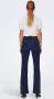 ONLY high waist flared jeans ONLWAUW dark blue denim - Thumbnail 4